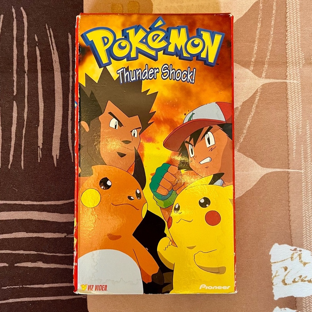 Vintage 1998 Pokémon Thunder Shock VHS Tape